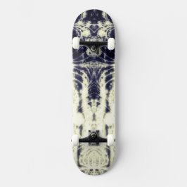 Skate psychedelic abstract art black and white