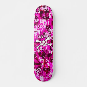 Skate Punk Skull Skull Board rosa