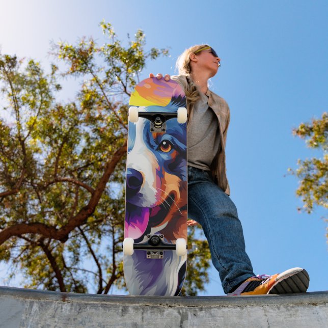 Skate Puppy Watercolor (Ao ar livre 1)