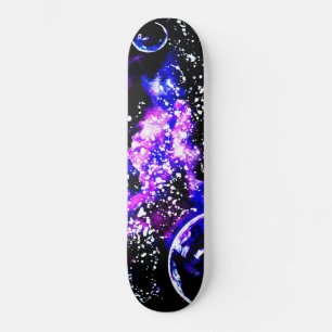 Skate Purple Galaxy and Planets