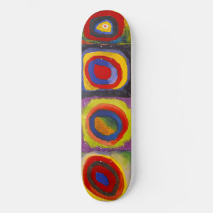 Skate Quadrados com Círculos Concêntricos   Kandinsky  