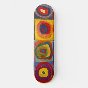 Skate Quadrados com Círculos Concêntricos   Kandinsky  