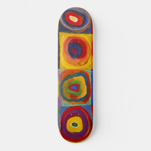 Skate Quadrados com Círculos Concêntricos | Kandinsky | (Frente)