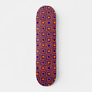 Skate Quadrados Retroativos - Laranja no Marinho Azul