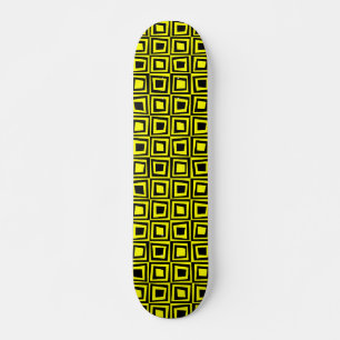 Skate Quadrados Retroativos - Preto em Amarelo