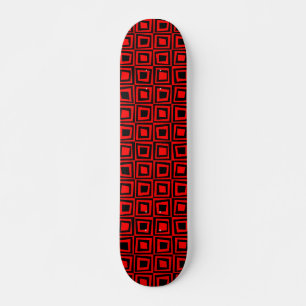 Skate Quadrados Retroativos - Preto em Vermelho