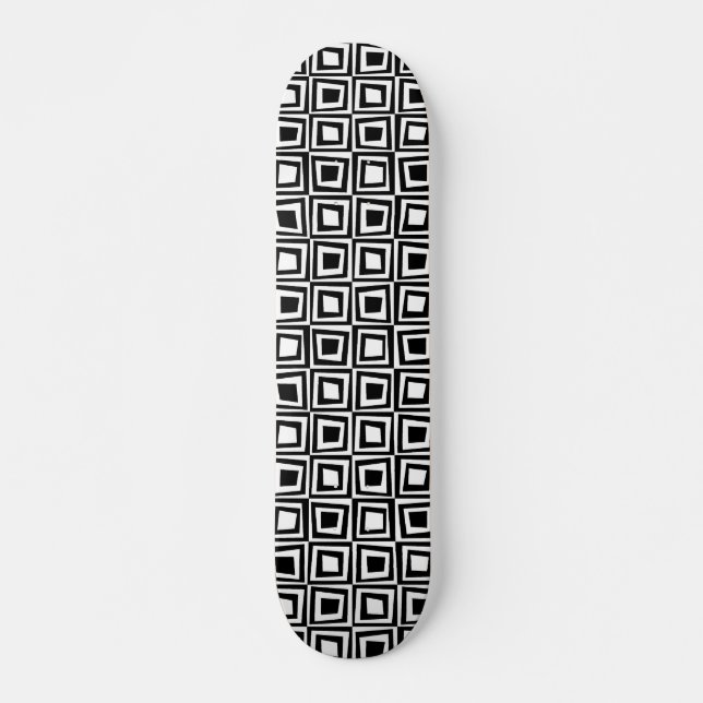 Skate Quadrados retrorreflectores - Preto na Madeira (Frente)