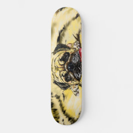 Skate Quadro de captura engraçado com o cão de boi