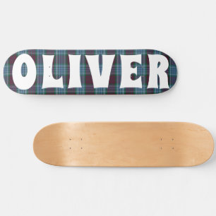 Skate quadro de controlo de tartã azul-escocês