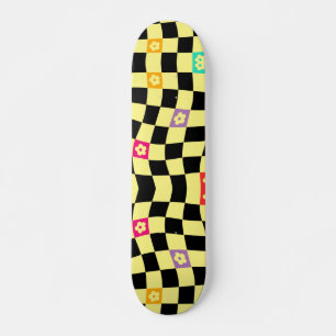 Skate Quadro de controlo do Groovy Daisy Floral, Y2K 90s
