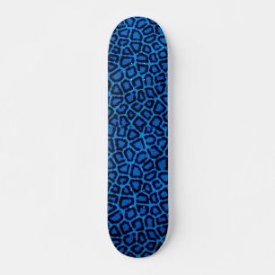 Skate Quadro de Impressão do Leopardo Azul