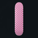Skate Quadro de verificação de padrões cor-de-rosa 90s<br><div class="desc">Painel de controle do padrão com verificação rosa retroativo 90s</div>