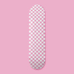 Skate Quadro de verificação de padrões cor-de-rosa 90s<br><div class="desc">Quadro de controle do padrão com verificação de turquesa Retro 90s</div>