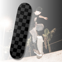 Skate Quadro de verificação preto clássico e Enfumaçado 