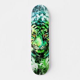 Skate Quadro Verde Tigre - Desenho Verde do Tigre