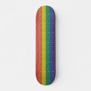 Skate Rainbow Glitter Olha Orgulho Divertido