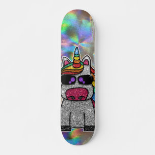 Skate Rainbow Glitter Unicorn Sparkly Chrome Holographic