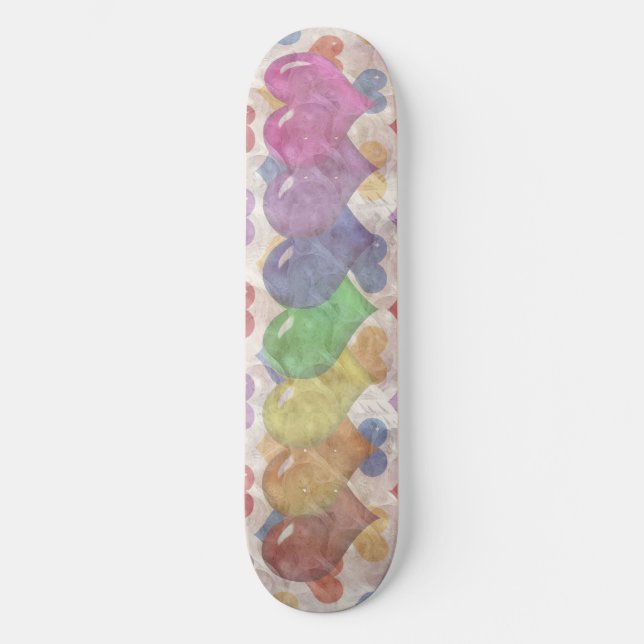 Skate Rainbow Hearts Girls Skatedeck (Frente)