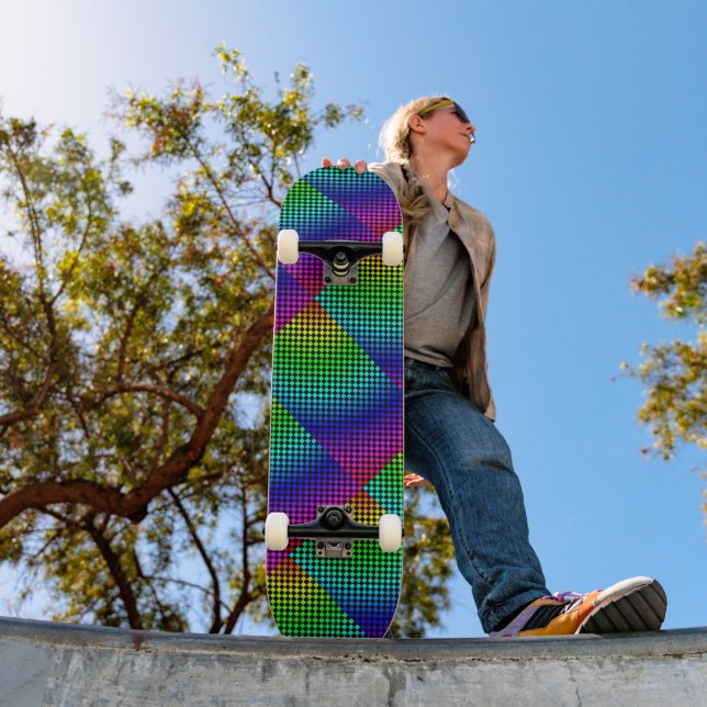 Skate Rainbow Mesked Checker por Kenneth Yoncich (Ao ar livre 1)