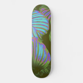 Skate Rainbow Tropical Leaves