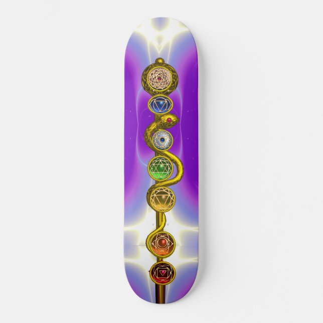 SKATE RAIO DE ASCLEPIUS COM 7 CHAKRAS, ENERGIA ESPIRITUA (Frente)