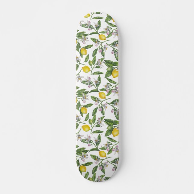 Skate Ramos de limão com flores e frutas (Frente)