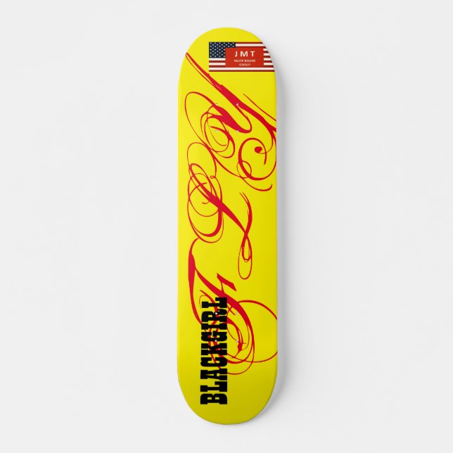 Skate RAPARIGA NEGRA Voa Skateboard, 7¾" Deck (Frente)