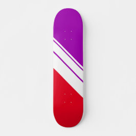 Skate Rasas brancas de diagnóstico roxas, brilhantes e b