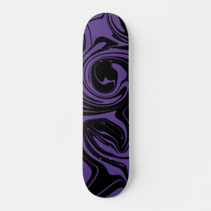 Skate Rato de mármore roxo e preto