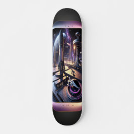 Skate "Raygun Gothic Futurist Cityscape Deck"
