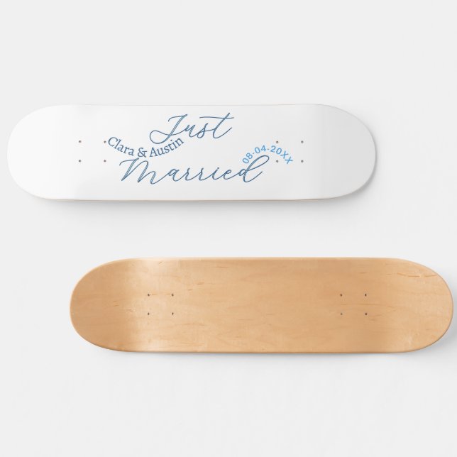 Skate Recém-casados adicionar nome do casal data ano sim (Horz)