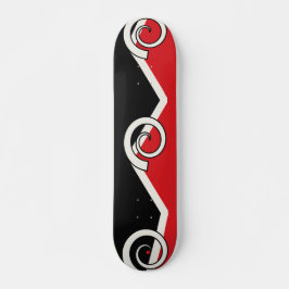 Skate Red Black White Geometric Spiral