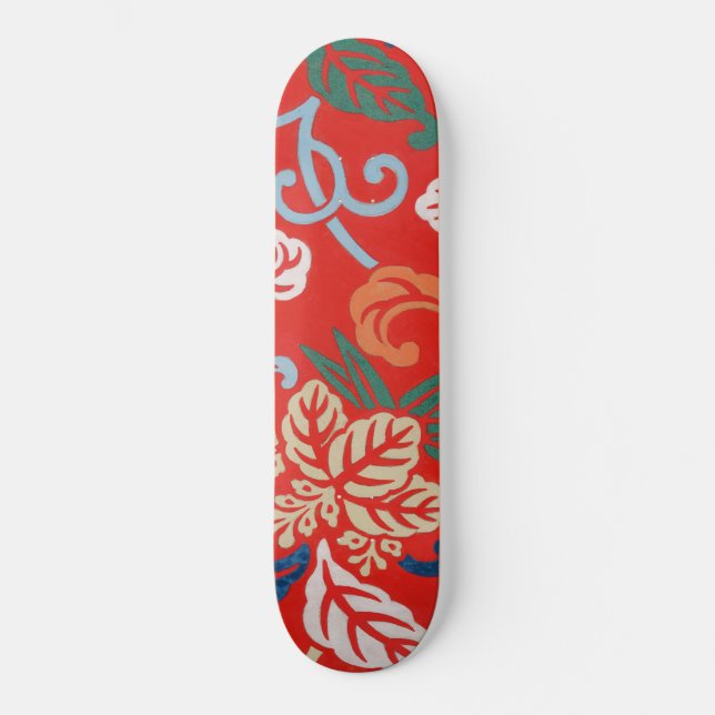 Skate Red Hawaiai Japonês Kimono Design Floral (Frente)