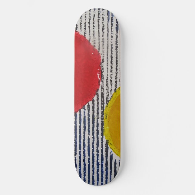 Skate Red Yellow Sun Spot Black White Stripes (Frente)