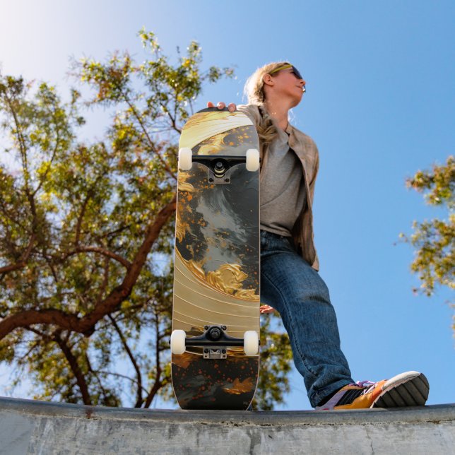 Skate Redemoinho Moderno de Ouro Preto Lua (Ao ar livre 1)