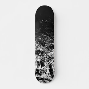 Skate Redemoinhos geométricos gradientes preto e branco 