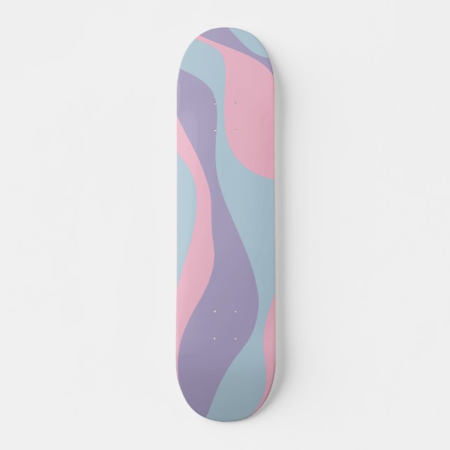 Skate Refluxo e Fluxo 4 em Azul, Rosa e Lilás (Frente)