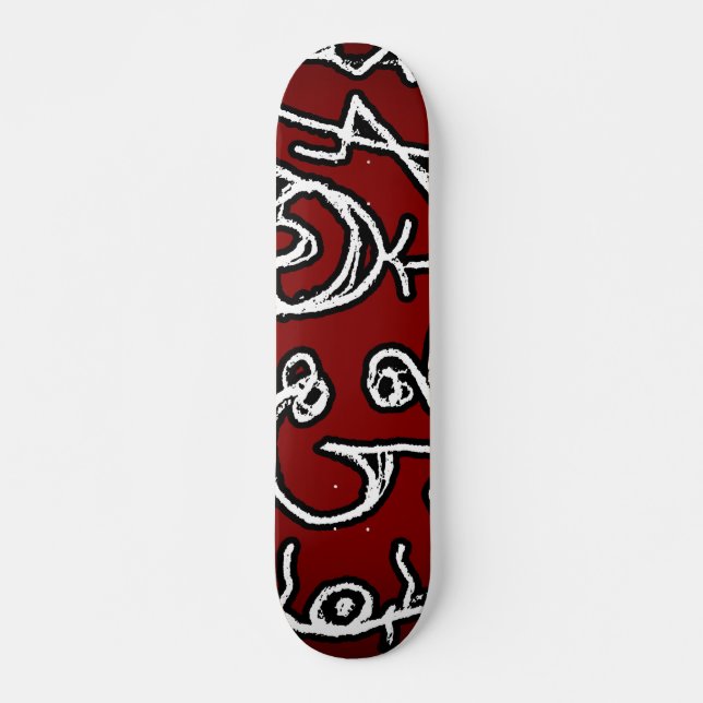 Skate Reminiscências étnicas Impressão Design (Frente)