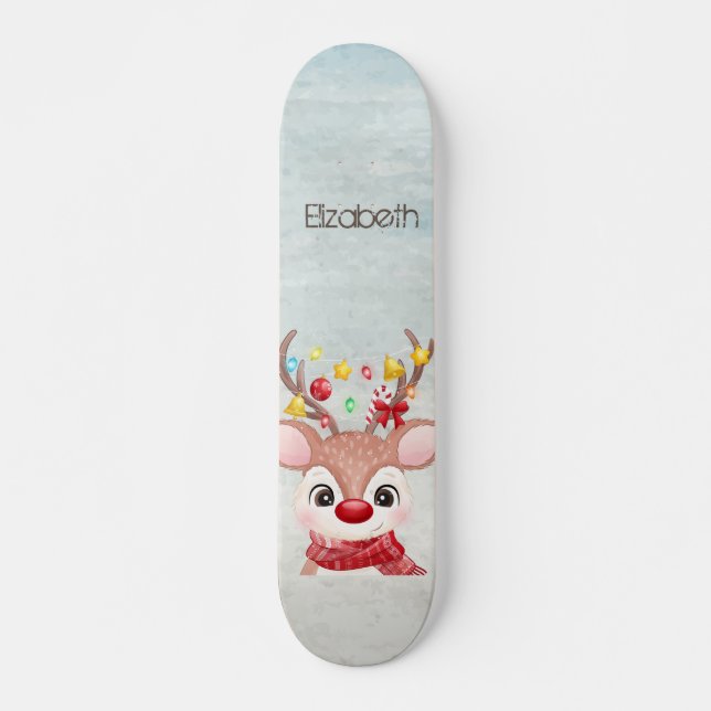 Skate Rena de Natal Adorável (Frente)