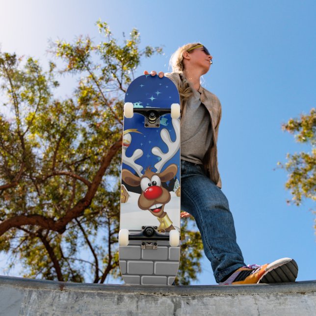 Skate Rena Fofa Espiando Meme de Natal (Ao ar livre 1)