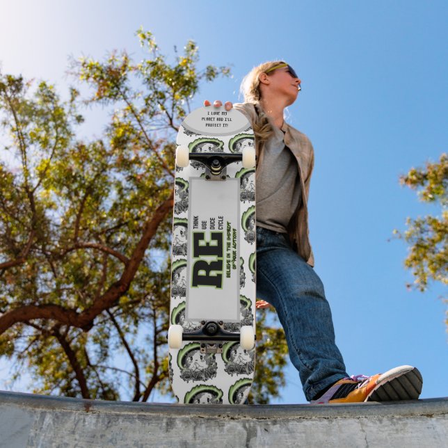 Skate Rethink Reduce Reuse Recycle Save Earth (Ao ar livre 1)