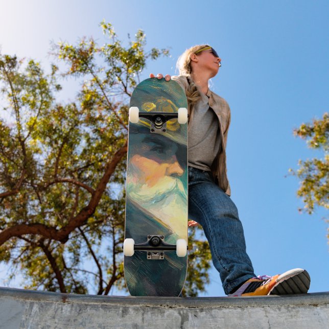 Skate Retrato de Velho Inverno Vintage (Ao ar livre 1)