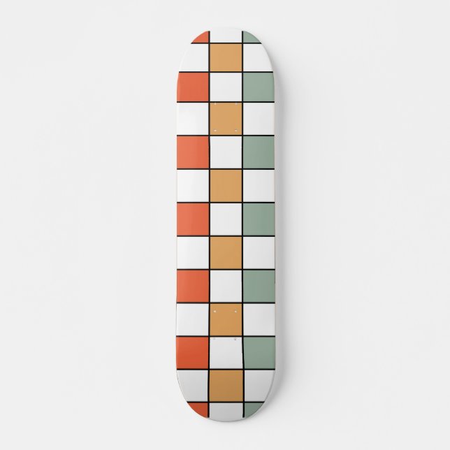 Skate Retro Checkerboard Pattern (Frente)