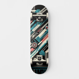 Skate Retro-Futurista de Arte de Rua Tech 5