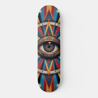 Skate Retro Olho do Mal Geométrico