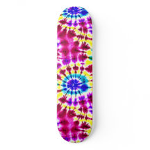 Retro Tie-Dye Olhe em Pinks, Blues, Amarelo