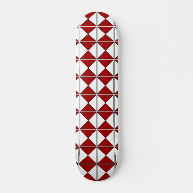 Skate Retro vermelho e branco (Frente)