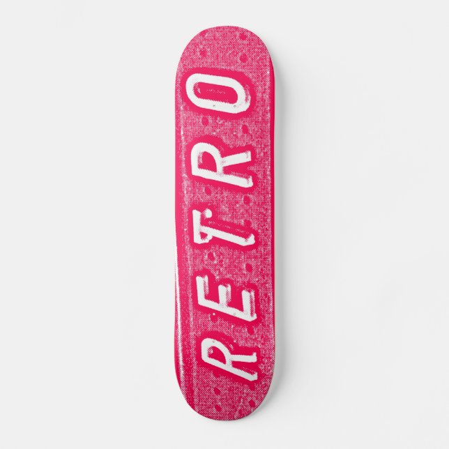 Skate Retro - Vermelho Neon e Branco (Frente)