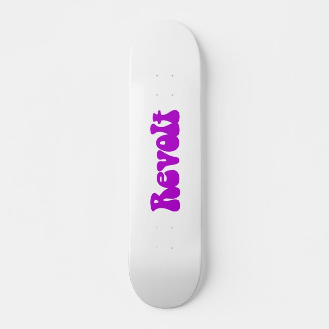 Skate Revolta - Roxo em Branco (Frente)