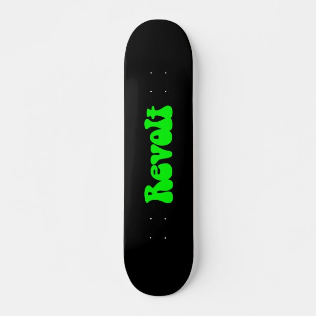 Skate Revolta - Verde em Preto (Frente)